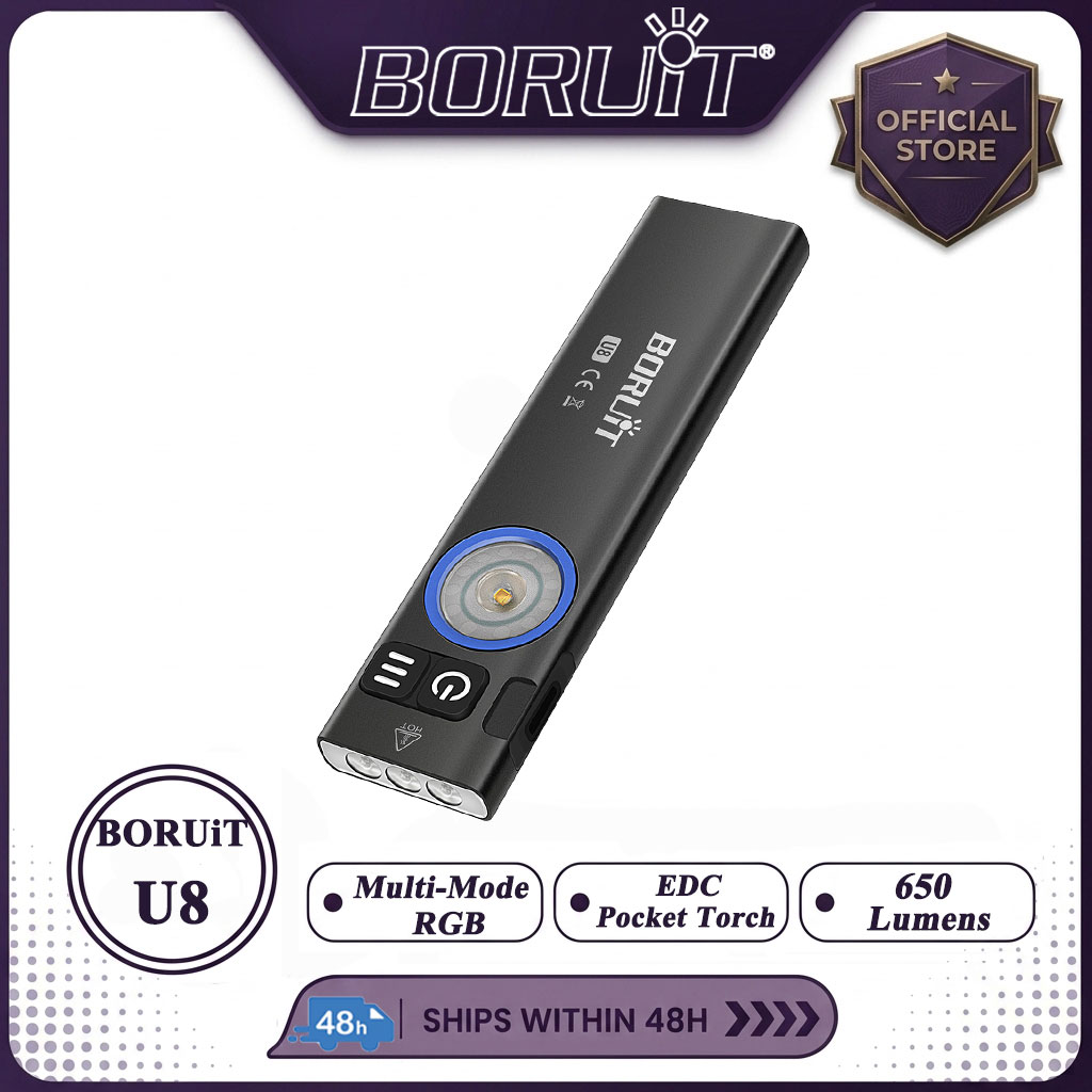 BORUiT U8 650LM EDC مصباح ليد  - مراجعة Fishing Kit Compact وسعره