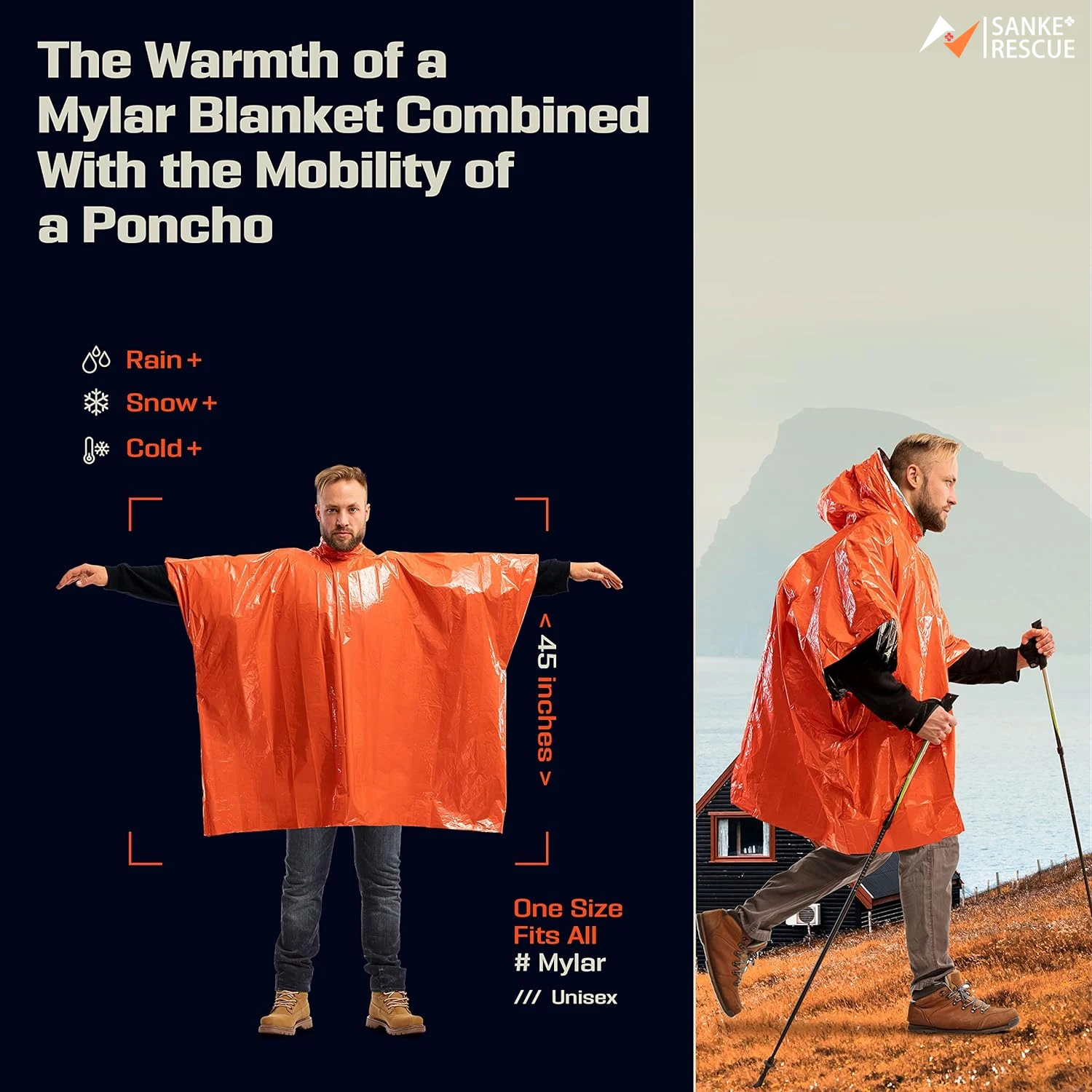 معطف واقٍ من المطر للطوارئ، بط - مراجعة Emergency Poncho Rain وسعره
