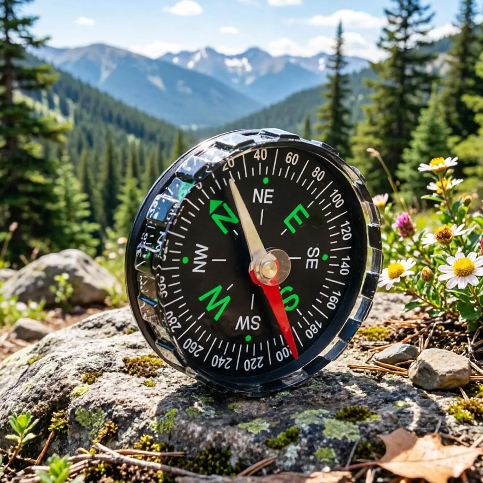 بوصلة جيب مغناطيسية محمولة صغي - مراجعة Compass Lensatic وسعره