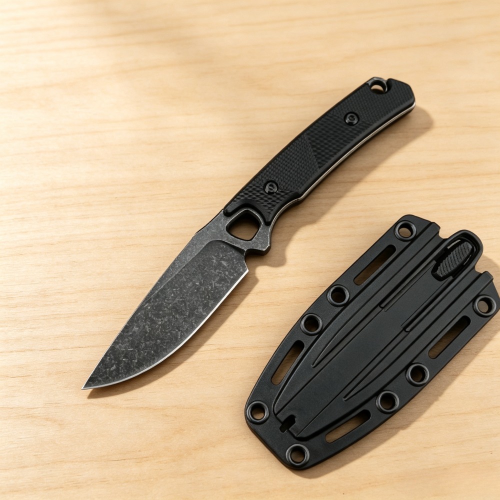 سكين مستقيم 2048 EDC بمقبض من  - مراجعة Bushcraft Knife Fixed وسعره
