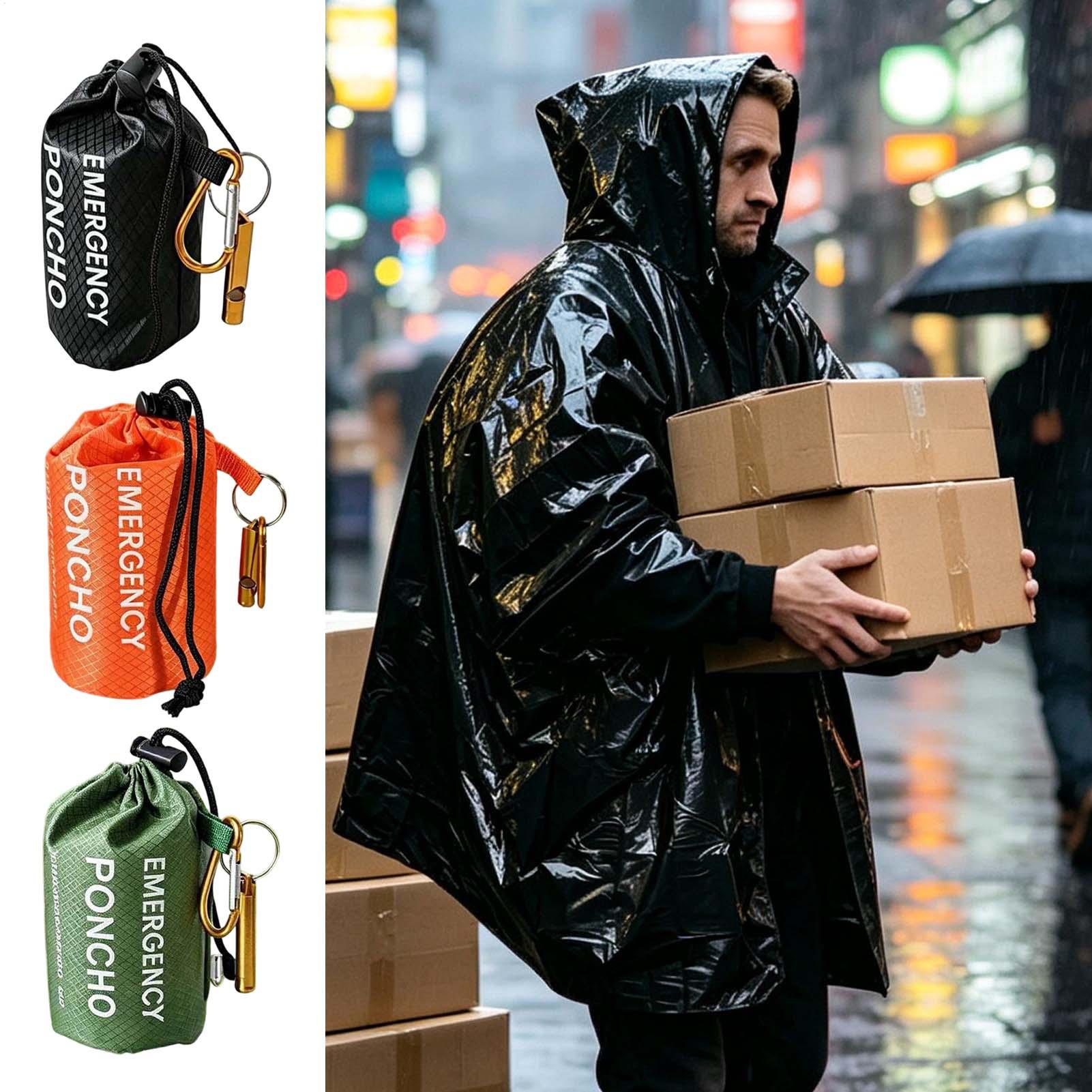 3 قطع: معطف واقٍ من المطر للطو - مراجعة Survival Blanket Reflective وسعره