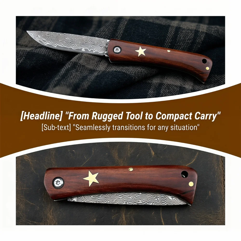 سكين جيب قابل للطي من نوع EDC، - مراجعة Bushcraft Knife Fixed وسعره